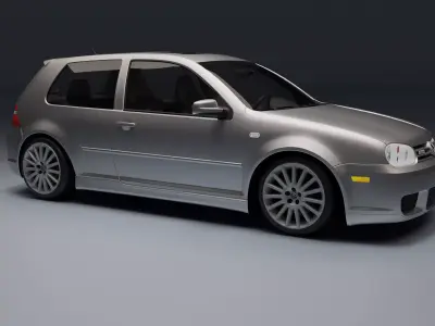 Volkswagen Golf Mk IV R32 Low-poly 3D model