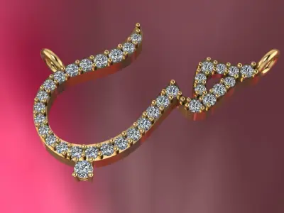 love pandant 3D print model