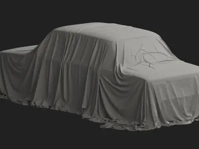 Retro Car Cover 06 3D model