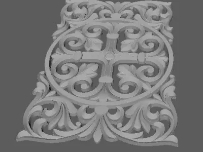 Central decor ornament for furniture 3D model 787