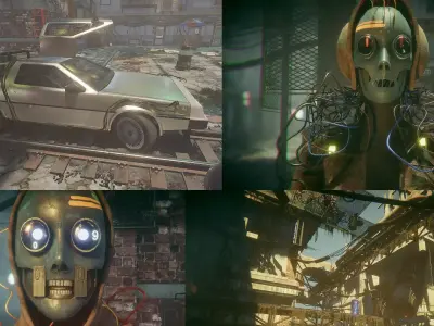 cyberpunk - Kyber City Low-poly 3D model