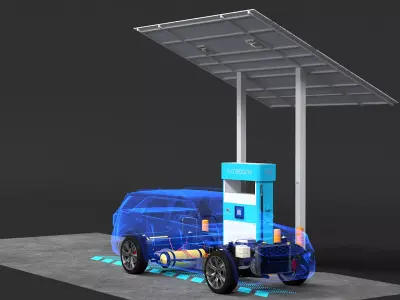 Hydrogen Station and X-Ray Car 3D model