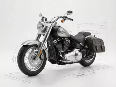 Motorcycle bike 3d model Ai 3D model