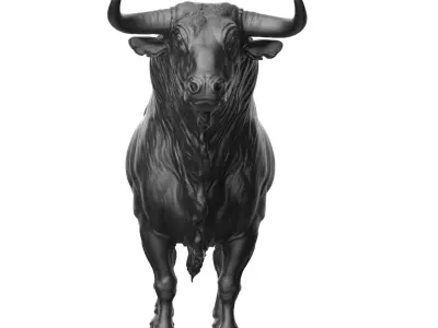 Bull - TPose - High Poly  3D model