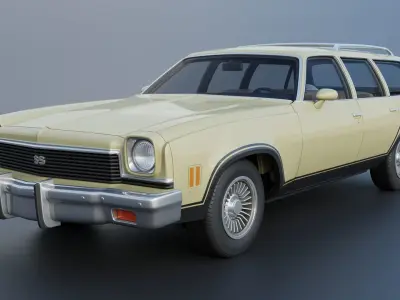 Chevrolet Chevelle Wagon 1973 3D print model