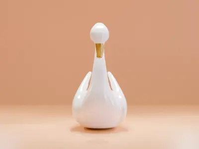 Swan Architectural Decoration Low-poly 3D model