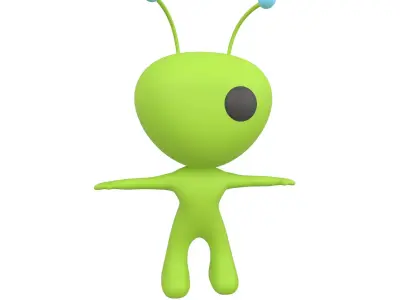 Rato Character 001 Alien v1 Low-poly 3D model