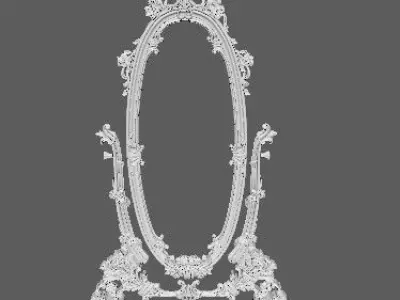 carved mirror 3D model 9