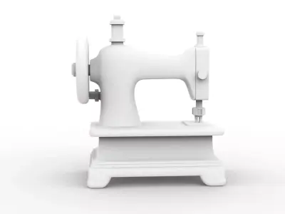 Low-Poly Sewing Machine 3D Printable 3D print model