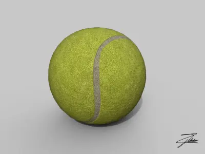 Tennis ball Low-poly 3D model