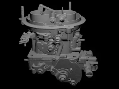 High poly carburetor 3D model