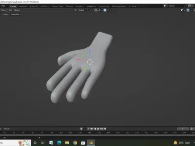 Hand nice Low-poly 3D model
