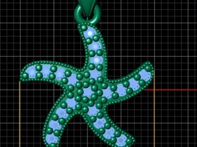 STAR SHAPE PENDANT 3D PRINTABLE MODEL  3D print model