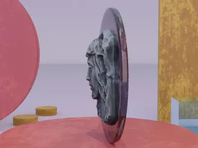 Christ head Low-poly 3D model