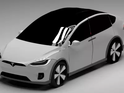 Tesla model X 2016  3D model