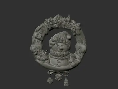 christmas iglooman decor  3D print model