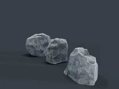 Rocks for the Game Engine Low-poly 3D model