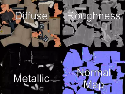 Heroic Spacer Model Pack Low-poly 3D model