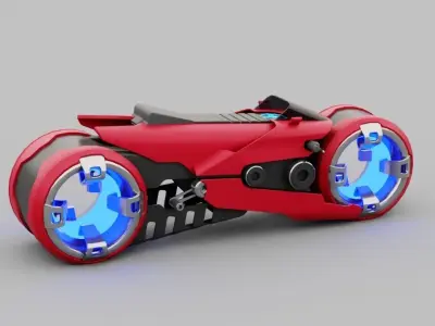 TRON BIKE MX3000 rigged 3D model