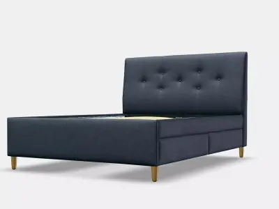 IDANAS Upholstered storage bed 1 Low-poly 3D model