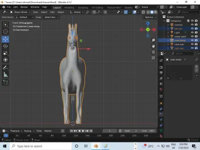 Pure Arabian Horse 3D model