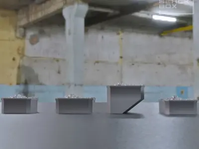 FUEL CELL TANK 4 TYPES SET for miniatures 3D print model