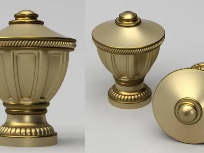 Carved Finial 3D model