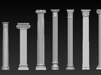 Pack Columns Collection 3d model 3D print model