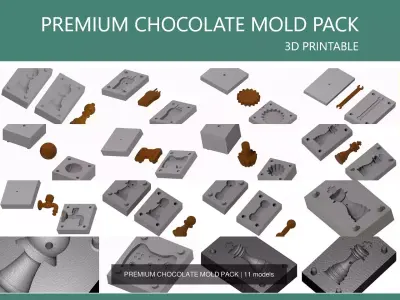 PREMIUM CHOCOLATE MOLD PACK 3D Model Collection