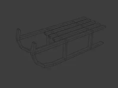 Ice rink Low-poly 3D model