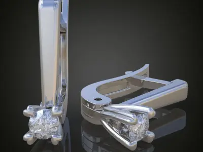 Earring 3D model 3D printable model 0156-7 3D print model