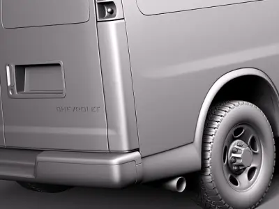 Chevrolet Express Passenger van 2001-2013 3D model