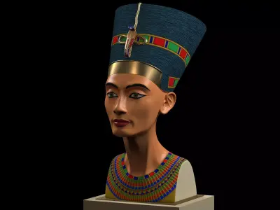 Nefertiti Bust restored 3D model