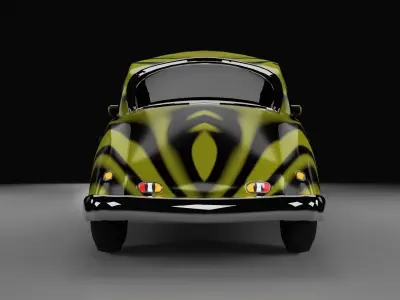 Cartoon Car Low-poly 3D model