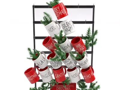 Christmas decor set 1 3D model