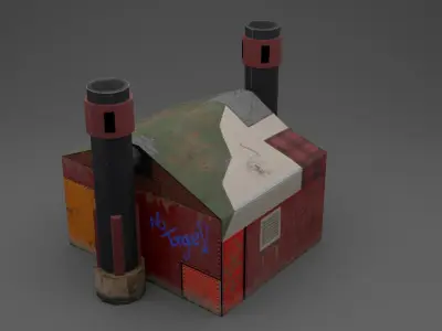Boiler room Low-poly 3D model purchase