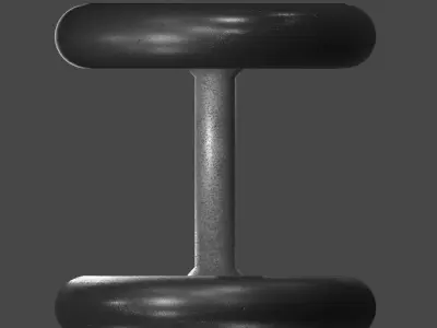 Old Dumbells Low-poly 3D model