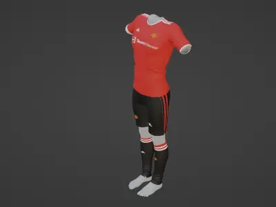 Manchester United Sportwear Low-poly 3D model