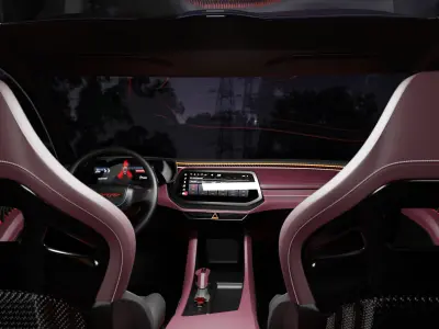 Dodge Charger Daytona SRT Banshee 2024 - with car interior 3D model