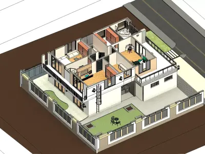 3 Bedroom Modern villa 3D model purchase