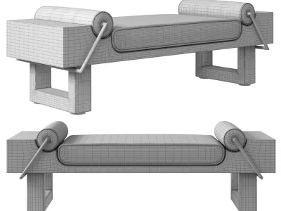 LUXURY BENCH 3D model