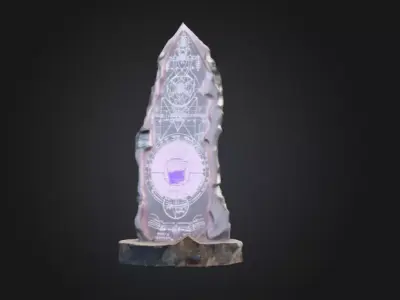 Arcane Crystal Obelisk Low-poly 3D model