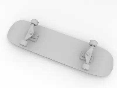 Skateboard with wheels 3D model