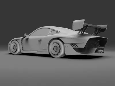 Porsche 935 2019 Carbon fiber 3D model