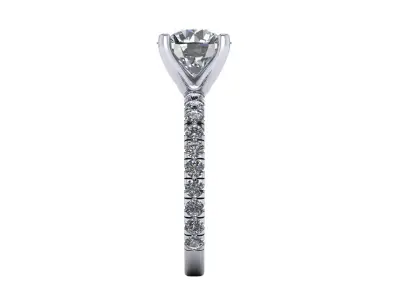 Solitaire Diamond Engagement Ring R2 3D print model purchase