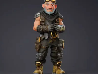 Stylized Engineers 3D model