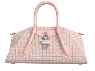 Givenchy Mini Antigona Bag Pink Logo Low-poly 3D model