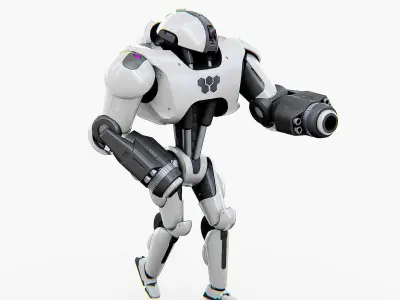 POLICE OFFICER BOT  Rigged for Unreal Engine - Unity - MIXAMO  3D model