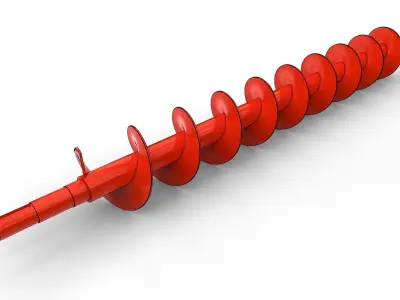 Archimedes screw auger 3D model