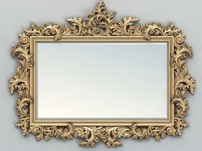 Rectangle mirror frame 019 3D model